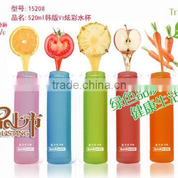 OEM Stock Factory Wholesale Different Color Refillable Bpa Free Round PCTG Sport 420ml 600nl Sport Bottle Plastic Water Bottle