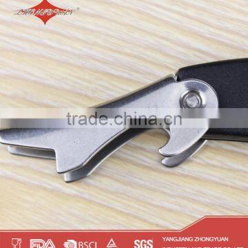 Metal Wine Bottle Shape Opener Wine Corkscrew With Knife photo-4