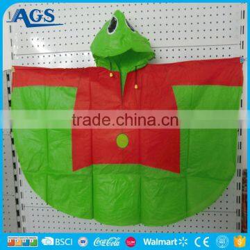 Fashional designed eva/pu/polyester kid raincoat