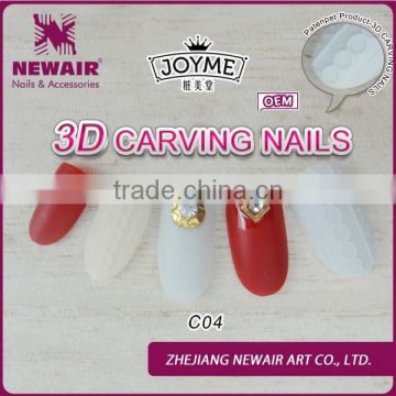 Factory supply three color metal 3d printer nail art tip