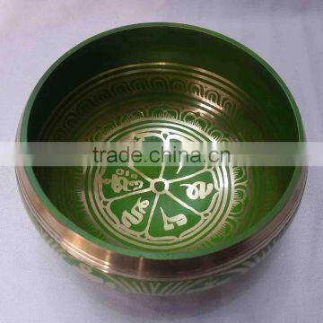 Best Selling Om Mani Padme Colored Tibetan Meditation Singing Bowl photo-2