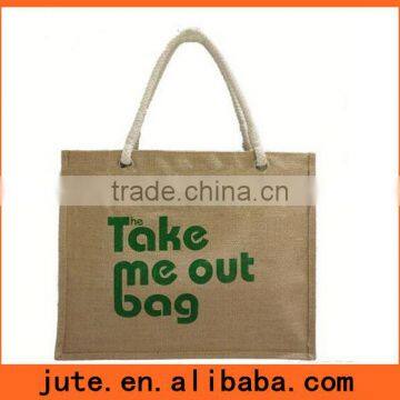 Christmas Fashion Tote Bag Made by Jute Fabric Recycling photo-5