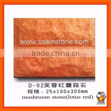 Lotus red mushroom stone mosaic