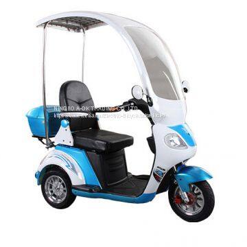 48V500W Adult Electric Motorcycle, 3 Wheels Electric Disabled Scooter Trike With Rain Cover photo-2