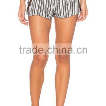 Summer High Quality Railroad Stripe Women's Sleep Sexy Shorts Low Price photo-2