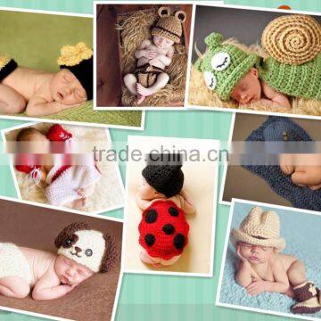 2016 unique animal shape design knitting wool clothes photo props newborn baby photography props