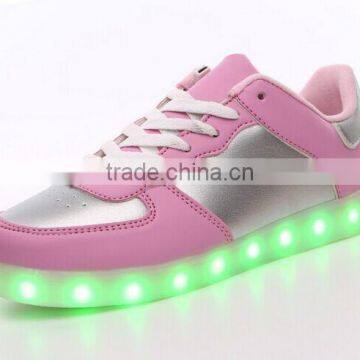 Jinjiang led light usb charge shoes rainbow flashing sneakers in stock