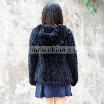 CX-G-A-44B Top Quality Genuine Rabbit Fur Garment/ Real Fur Jacket Winter Women photo-6