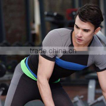 Customize Personal Brand Logo Contrast Color Gym T Shirts for Men
