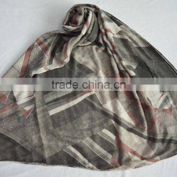 Fashion High Quality Women Viscose Print Geometric Pattern Designer Scarf photo-6
