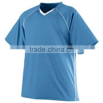 Youth Striker Jersey 100% Polyester Wicking Knit Raglan Sleeves With Piping Style Sport Tee Double-Needle Hemmed Sleeves Bottom photo-4