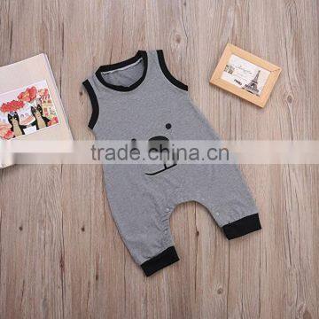 Newborn Baby Clothes Custom Cotton Sleeveless Smocked Baby Romper Cute Kids Clothing photo-3