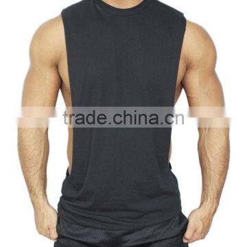 Wholesale Classic Plain Men Gym Tank Tops photo-3