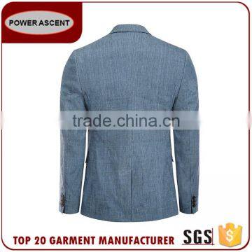 New 2017 European Polyester Viscose Denim Fashion Custom Made Jacket Latest Suit Styles For Men photo-2