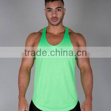 Mens Low Cut Stringer Singlets Vest With a Scooped & Lengthened Body photo-3