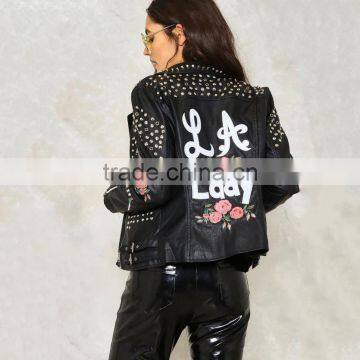 2018 Newest Design Red Winter Embroidery Printing Windproof Women Jacket for Women photo-2