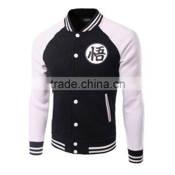Autumn and Winter Men With Cashmere Raglan Sleeve Seven Dragon Ball Anime Baseball Jacket Coat Hoody Wukong photo-2