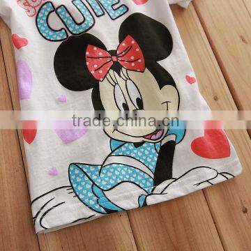 Kids Girls Round Neck t Shirt With Cartoon photo-4