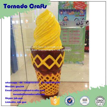 Tornado High Quality Giant Large Fake Ice Cream Cone Sculpture Model, Fiberglass Big Scale Decoration Display photo-4