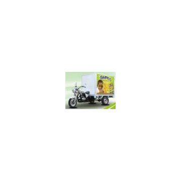 White Motorized Tricycle , Cargo Tricycle With Cooling Box LS150ZH-C