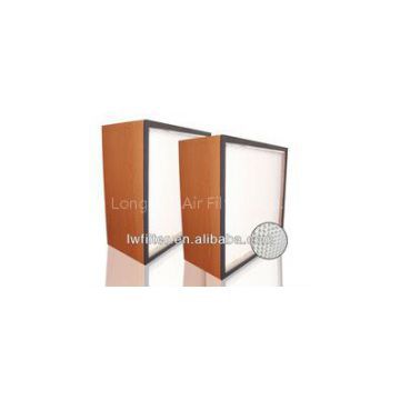 wooden frame pleats hepa filter by H13 H14