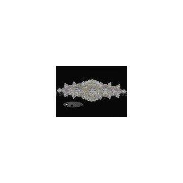 Iron On Bridal Sash Rhinestone Applique Trim For Wedding Dresses