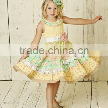 Summer New Design Baby Clothes Wholesale Girl Mustard Pie Clothing Set photo-3