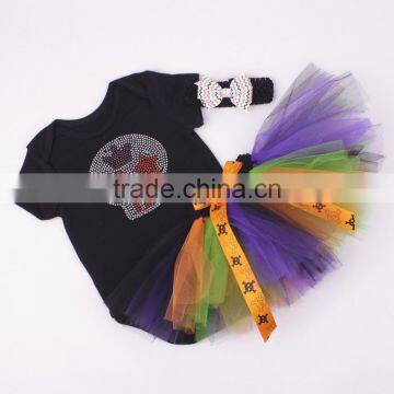 Children Halloween Clothing Skull Pattern Romper and Tutu Costumes M7041908