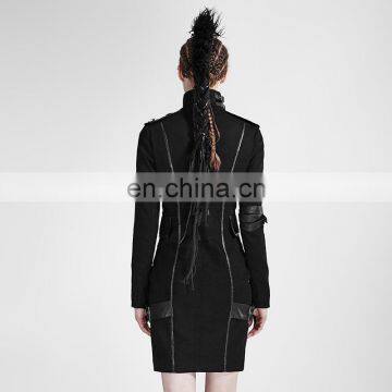 Punk Rave Military Uniform Long Sleeve Standing Collar Dress Q-300 photo-4