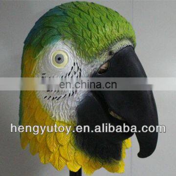 Top selling high quality costume Pleasant and cheer parrot mask animated Animal mask for carnival