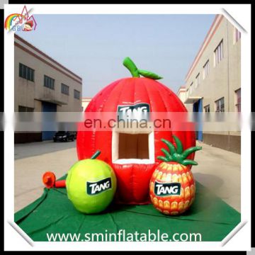 Promotion inflatable fruit kiosk, inflatable fruit theme booth, outdoor retail booth for exhibition