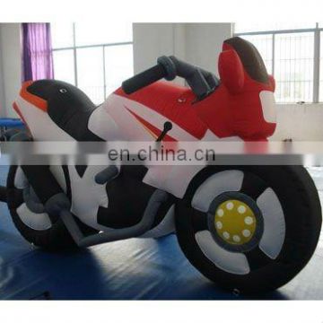 Inflatable character shape, motorbike