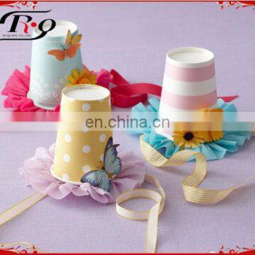 Party Props Stringing Ribbon Paper Cup Hat