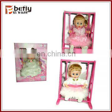 High quality plastic battery operated doll swing