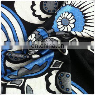 100% mulberry silk jersey interlock printed silk knitted fabric for colorful design