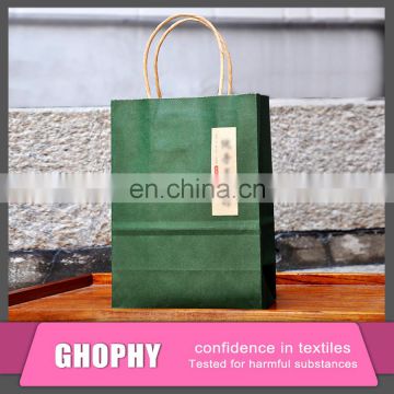 Customized die cut handle paper bag for shopping brown kraft paper bag