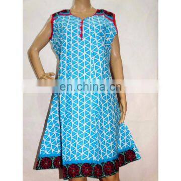 Indian Handmade Summer Tunic Top Kurti Block Print