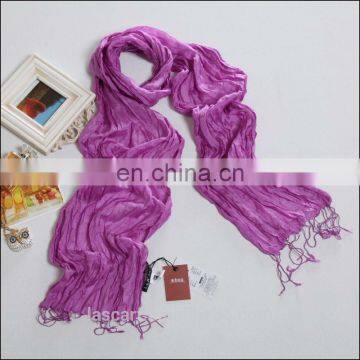 Pink paj silk crinkle scarf