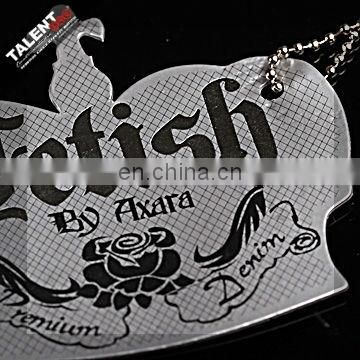 custom fashion private brand name swing tags for garment