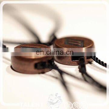 Custom Private Engraved Brand Name Logo Printed String Seal Metal Hang Tag photo-2