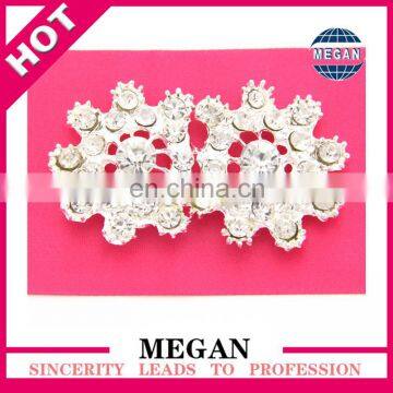 rhinestone flower pair buckle for wedding invitation silk box