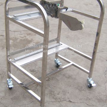 Stainless Steel SMT Feeder Storage Cart For JUKI Pick And Place Equipment