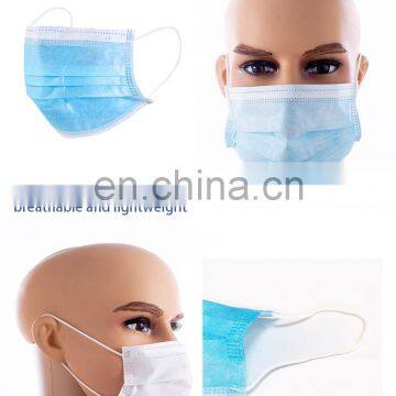 Light Blue 3 Ply Face Mask Nonwoven Medical Disposable Facemask photo-2