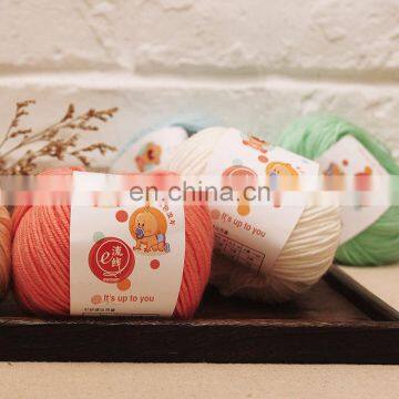 soft wool acrylic nylon blended solid dyed knitting yarn for baby items