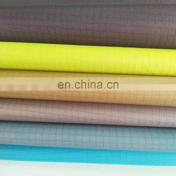 Factory Direct Sale Ribstop 210T Polyester Waterproof Taffeta Fabric With PA Coated photo-3