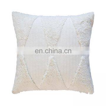 Wholesale Home Decoration Machine Woven Custom Tufted Pillow Cover Luxury White Throw Sofa Cushion Cover photo-3