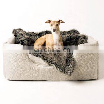 Pet Dog Bed Orthopedic Traditional Sofa-Style Living Room Couch Pet Bed with Removable Cover