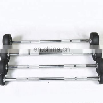 Gym training round head fixed PU Barbell / barbell bar manufacturer