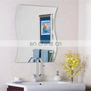 Frameless Irregular Wave Shaped S Shaped Silver Mirror Wall Mirror Candle Plate photo-2