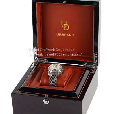 Wholesale Custom High Quality Luxury Wooden Watch Box Storage Single Watch Display Box